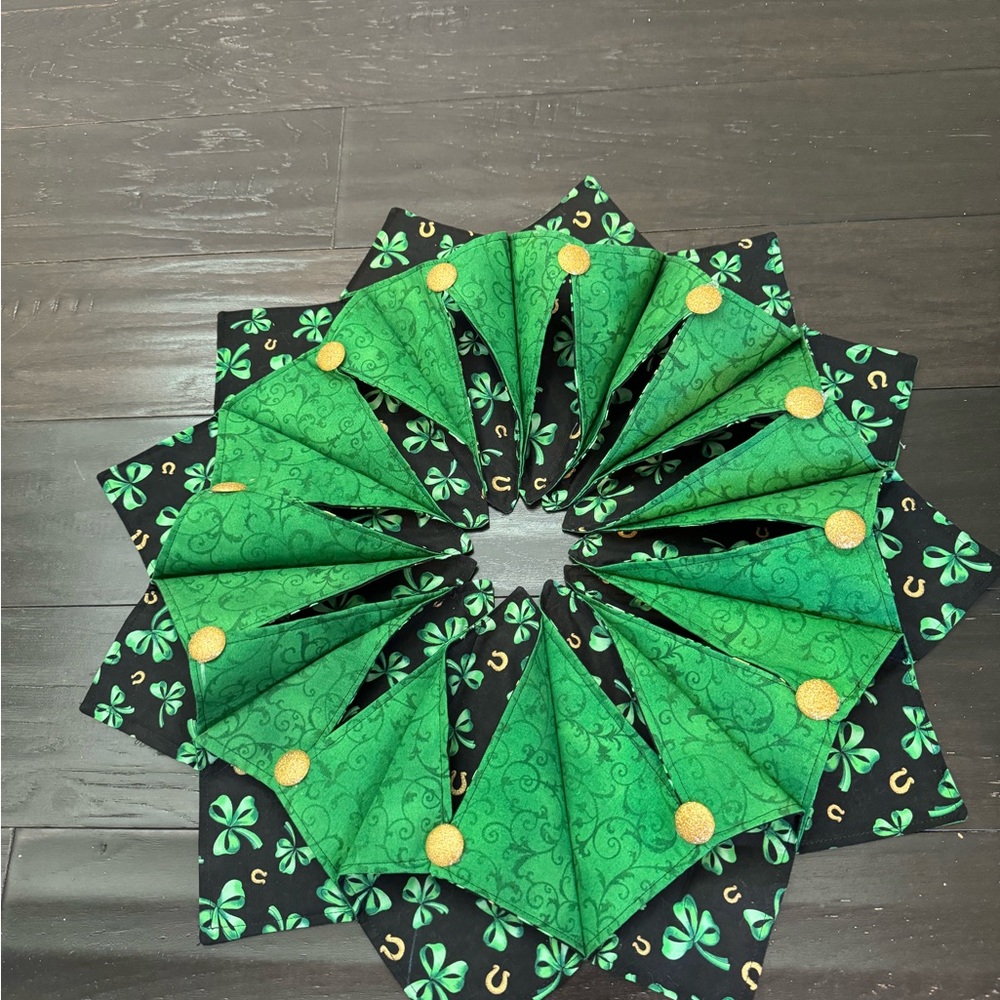 Beautiful handmade Saint Patrick Candle centerpiece